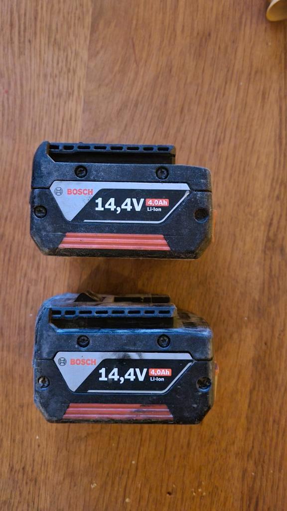 2x Bosch Professional 14,4V 4.0Ah Accu's, Doe-het-zelf en Verbouw, Gereedschap | Machine-onderdelen en Toebehoren, Gebruikt, Ophalen of Verzenden