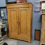 Brocante oude grenen demontabele kledingkast servieskast, Ophalen