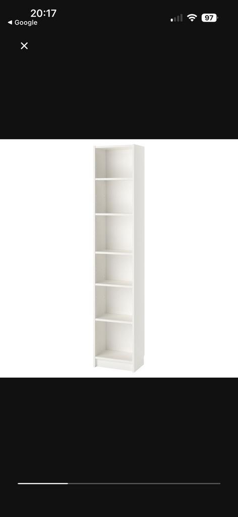 Boeken kast billy ikea 28x40x202 cm, Huis en Inrichting, Kasten | Boekenkasten, Zo goed als nieuw, 50 tot 100 cm, 200 cm of meer