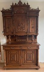 Antieke Jachtkast - Prachtig Houtsnijwerk, Antiek en Kunst, Ophalen of Verzenden