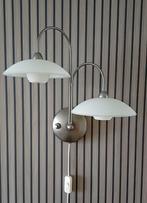 Set van 4 lampen, Huis en Inrichting, Lampen | Vloerlampen, Ophalen, Zo goed als nieuw, Glas, Minder dan 100 cm