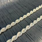 Zilveren rope ketting schakel 925 silver, Sieraden, Tassen en Uiterlijk, Kettingen, Ophalen of Verzenden, Nieuw, Goud