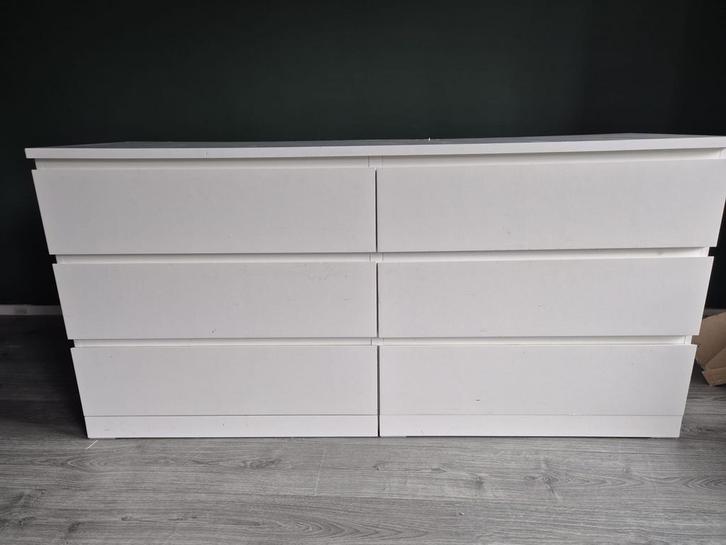 Witte ladekast, Huis en Inrichting, Kasten | Dressoirs, Gebruikt, 100 tot 150 cm, 25 tot 50 cm, Met lade(s), Kunststof, Ophalen