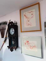 Tekening in lijst gesigneerd Wim van Bemmel vogels, Antiek en Kunst, Ophalen