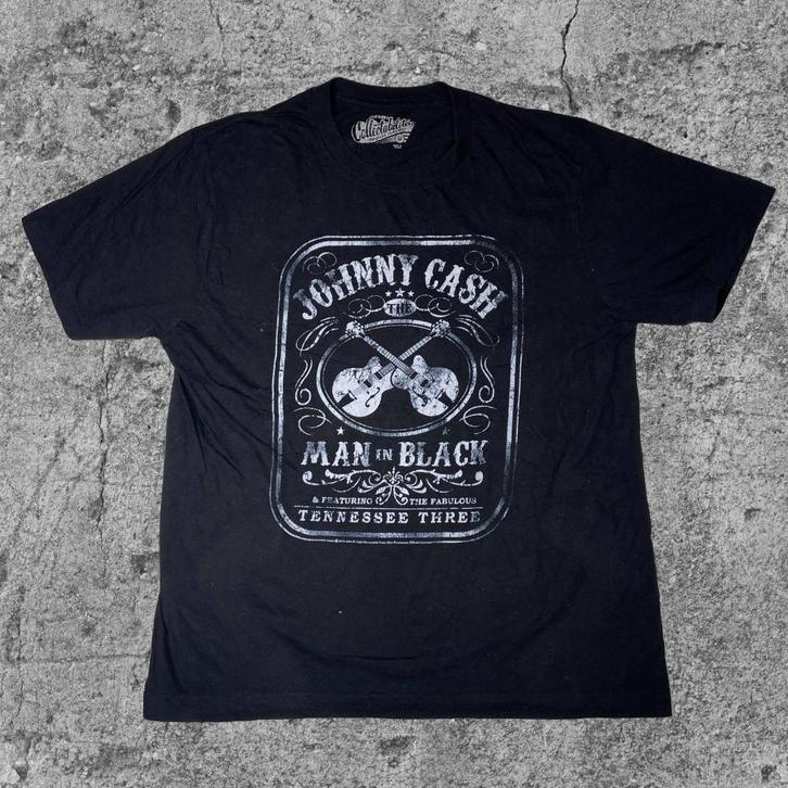 Vintage Tee Johnny Cash Man in Black Collectabilitees T-196, Kleding | Heren, T-shirts, Zo goed als nieuw, Maat 48/50 (M), Zwart