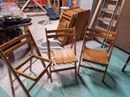 Vintage houten klapstoelen, Ophalen, Gebruikt, Bruin, Vijf, Zes of meer stoelen