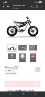 Himiway C5 Fatbike - Stoer de beste fatbike v20 v8, Overige merken, 24 inch of meer, Ophalen of Verzenden, Nieuw