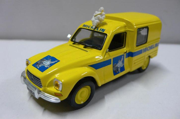 citroen acadiane - michelin- mist spiegeltje  1/43, Hobby en Vrije tijd, Modelauto's | 1:43, Gebruikt, Auto, Overige merken, Verzenden