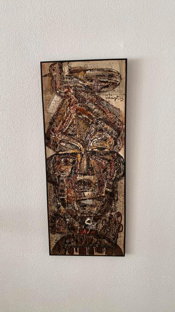 Uniek schilderij door George Ebrin 100x40, Antiek en Kunst, Kunst | Schilderijen | Abstract, Ophalen