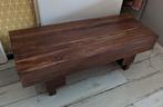 Acacia houten salontafel / bijzettafel, 50 tot 100 cm, Minder dan 50 cm, Gebruikt, Ophalen