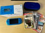 PSP 3000 slim vibrant blue (Japanse versie), Spelcomputers en Games, Spelcomputers | Sony PSP, Ophalen of Verzenden, Zo goed als nieuw