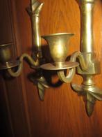 Messing wandkandelaar, Huis en Inrichting, Woonaccessoires | Kandelaars en Kaarsen, Ophalen of Verzenden, Gebruikt, Brons of Koper