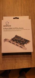Renkforce 4 Poorts USB 3.0 Kaart, Computers en Software, Ophalen of Verzenden, Nieuw
