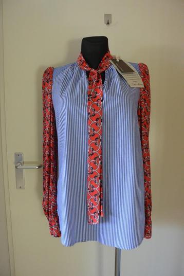 Manila Grace blouse 40 NIEUW blauw rood gaaf beschikbaar voor biedingen
