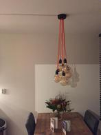 Oranje hanglamp draad en bollen, Ophalen of Verzenden, Gebruikt, Glas, 50 tot 75 cm