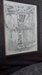 Potloodtekening De Brink Cothen - Chris Schut, Ophalen of Verzenden