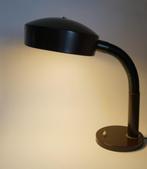 retro vintage bureaulamp Hala? tafellamp bruin metaal tl., Vintage, Ophalen of Verzenden, Minder dan 50 cm, Metaal