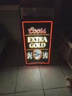 Coors extra gold beer lichtbak, Verzamelen, Biermerken, Ophalen of Verzenden, Gebruikt, Reclamebord, Plaat of Schild, Overige merken