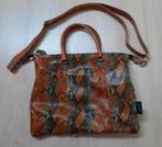 Leren Gabs tas met print - Z.G.A.N., Ophalen of Verzenden, Zo goed als nieuw, Bruin, Handtas