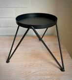 Set van 2 plantenstandaarden zwart metaal HxBxØ 17x23x15 cm, Huis en Inrichting, Tafels | Bijzettafels, Minder dan 45 cm, Minder dan 55 cm