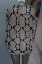 Norah mooie blouson zwart beige bruin mt 44, Overige kleuren, Verzenden, Maat 42/44 (L), Zo goed als nieuw