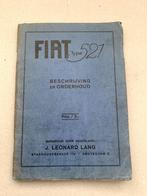 Instructieboekje Fiat 521   1928/1931, Ophalen of Verzenden