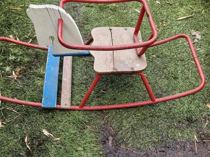 Vintage klassiek schommel paardje (brocante), Antiek en Kunst, Curiosa en Brocante, Ophalen of Verzenden