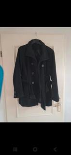 Zwarte jas met knopen - Maat XL, Ophalen of Verzenden, Gedragen, Maat 46/48 (XL) of groter, Zwart