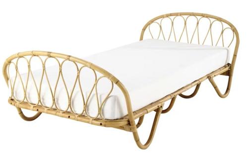 Rotan bedbank / daybed / kinderbed – duurzaam & stijlvol, Huis en Inrichting, Slaapkamer | Bedden, Zo goed als nieuw, Eenpersoons