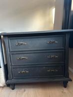 Zwart geverfd kastje met lades, Huis en Inrichting, Ophalen, Gebruikt, 50 tot 100 cm, Met lade(s)