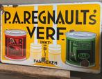 Zeldzaam emaille bord Regnault,s verf en blik fabrieken, Ophalen, Zo goed als nieuw, Reclamebord