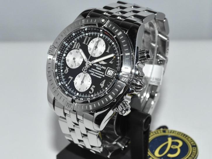 Breitling Chronomat Evolution 44, FULL SET, Sieraden, Tassen en Uiterlijk, Horloges | Heren, Zo goed als nieuw, Polshorloge, Breitling