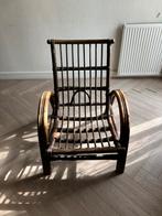 Rotan stoel zgan bruin ligstoel, Huis en Inrichting, Stoelen, Ophalen, Zo goed als nieuw, Bruin, Eén