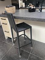 Set zwarte wicker barkrukken, Ophalen, Kunststof, Gebruikt, 60 tot 90 cm