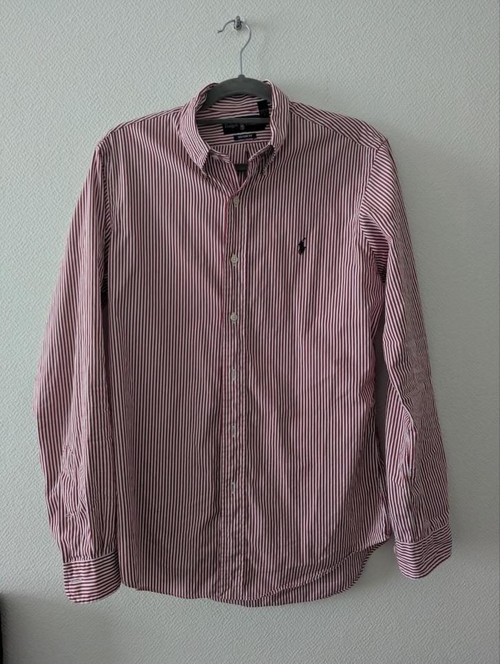 Ralph Lauren overhemd - Rood/Wit, Kleding | Heren, Overhemden, Zo goed als nieuw, Rood, Ophalen