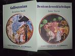 2 Boeken:Gullivers Reizen en de reis om de wereld in 80dagen, Ophalen, Zo goed als nieuw, Jules Verne