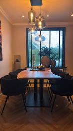 Massief houten boomstamtafel, Huis en Inrichting, Tafels | Eettafels, Ophalen, 50 tot 100 cm, Zo goed als nieuw, 150 tot 200 cm