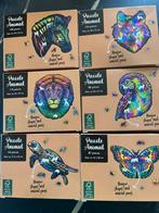 6 dieren puzzels, met dieren stukjes, Ophalen of Verzenden, Minder dan 500 stukjes, Zo goed als nieuw
