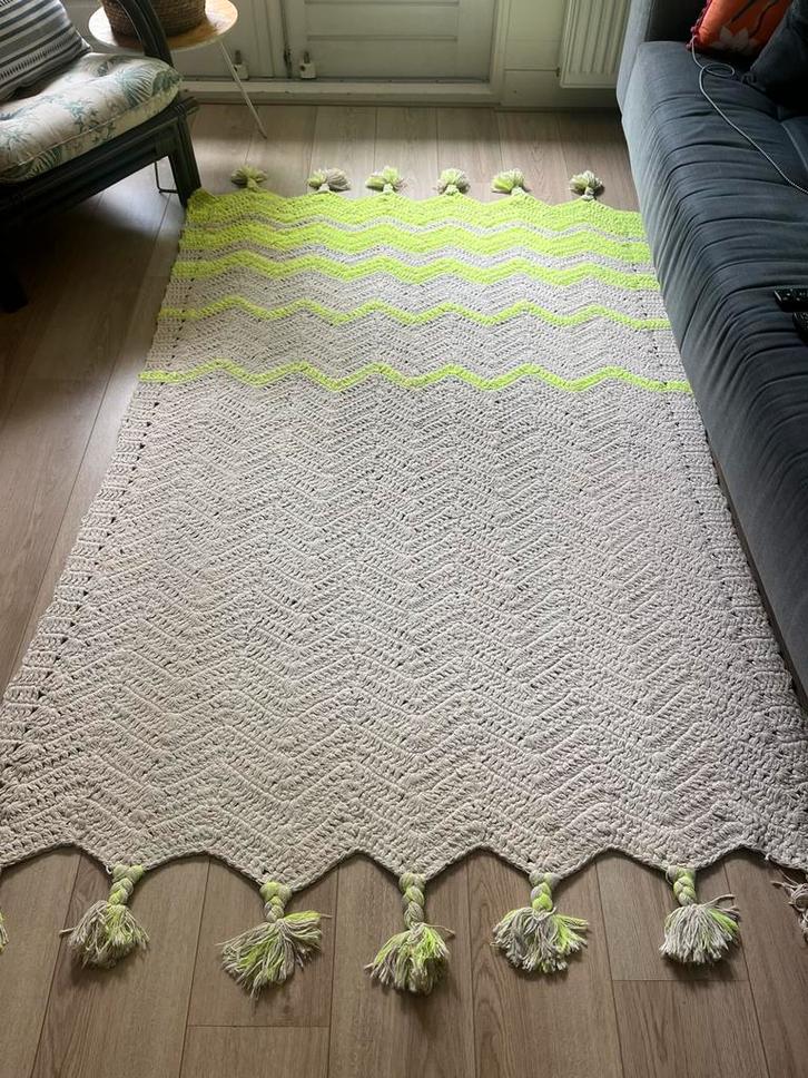 HK Living vloerkleed 120x80 beige geel lime, Huis en Inrichting, Stoffering | Tapijten en Kleden, Gebruikt, 100 tot 150 cm, 150 tot 200 cm