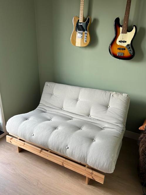 Karup design slaapbank, Huis en Inrichting, Slaapkamer | Slaapbanken, Zo goed als nieuw, 140 cm, 200 cm, Tweepersoons, Beige, Ophalen