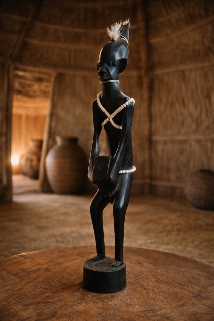 Afrikaans houten ritueel beeld, patina, Antiek en Kunst, Ophalen of Verzenden