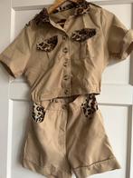 Safari Set XS - Jasje & Korte Broek Panter Accent, Kleding | Dames, Carnavalskleding en Feestkleding, Carnaval, Ophalen of Verzenden