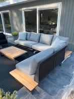 4SO loungeset hoekbank modulair aluminium teack all weather, 6 zitplaatsen, Ophalen of Verzenden, Bank, Nieuw