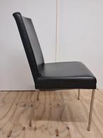 Eetkamerstoelen 6 stuks, Huis en Inrichting, Stoelen, Ophalen, Zwart, Leer, Zo goed als nieuw