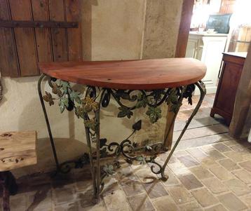sidetabel van smeedijzer  console tafel  beschikbaar voor biedingen