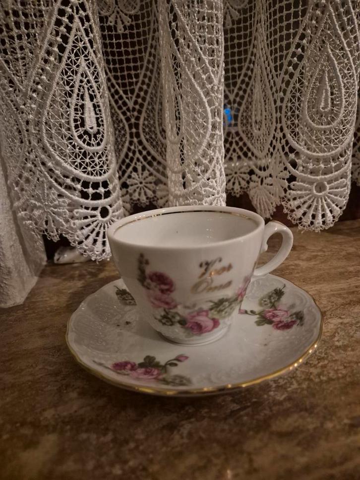 Vintage F&G Tirschenreuth Bavaria Kop en Schotel, Antiek en Kunst, Antiek | Servies los, Ophalen of Verzenden