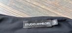 Studio Anneloes Basis Jurk Zwart Travelstof S, Ophalen, Zo goed als nieuw, Zwart, Onder de knie