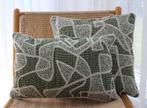 Jacquard kussen groen, Ophalen of Verzenden, Nieuw, Groen, Vierkant