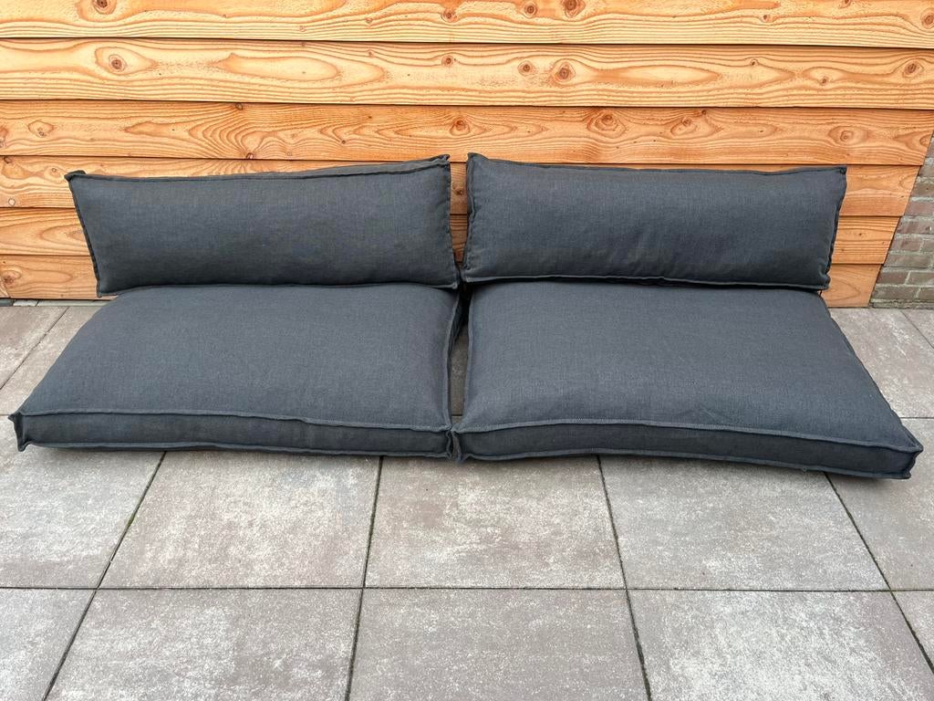 Palletkussens, loungekussens, tuin, buiten, 2x zit, 2x rug, Ophalen, Zo goed als nieuw