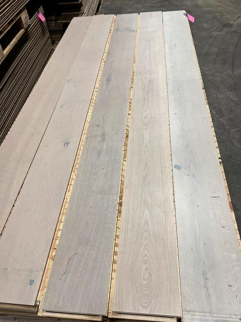 Eiken vloer 52 m2 lamelparket 18 cm breed 1,4 cm dik, Doe-het-zelf en Verbouw, Vloerdelen en Plavuizen, Gebruikt, Vloerdelen of -planken